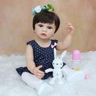 Bebê Reborn 55cm Coelho Ayla Olhos Azuis