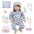 Bebe Reborn Abigail Fio a Fio Corpo Silicone Pijama Itens