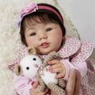 Bebê Reborn Abigail Sorrindo - Boneca 50cm de Vinil com Corpo Para Banho - Brinquedo