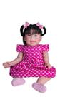 Bebê reborn artesanal realista menina sorrindo de vestido
