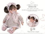 Bebê Reborn Boneca ANTONIO JUAN Menina Beni Com Som e Corpo de Pano F1781