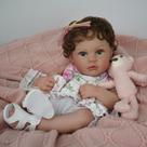 Bebê Reborn Boneca Corpo de silicone Pode Dar Banho 48cm Conjunto de Roupa Chupeta Mamadeira Fralda Certidão e Pelúcia Brastoy