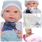 Bebê Reborn Boneca De Silicone Carequinha Roupa Stitch Fofa