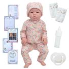 Bebê Reborn Boneca De Silicone Recém Nascida + Kit Itens