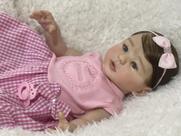 Bebê Reborn Boneca Menina - Mama, Faz Xixi E Toma Banho
