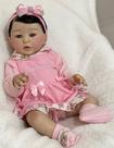 Bebe Reborn Boneca Princesa Silicone Realista, Enxoval Completo com 20 Itens, Toma Banho, 50cm de Altura