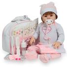 Bebê Reborn Boneca Realista Abigail Fio a Fio Enxoval Bolsa