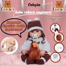 Bebê Reborn Boneca Realista Que Fala Roupa Capivara e Itens Bebê Reborn Boneca Realista Que Fala Roupa Capivara e Itens