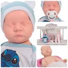Bebe Reborn Boneca Realista Silicone Articulada Roupa Stitch