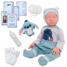 Bebe Reborn Boneca Recém Nascida 100% Silicone Roupa Stitch
