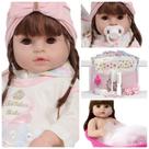 Bebê Reborn Boneca Turbante Silicone Menina Pode Dar Banho