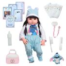 Bebê Reborn Boneca Valentina Morena Stitch Bolsa Itens
