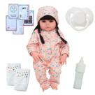 Bebe Reborn Boneca Valentina Realista Pijama Com Acessórios