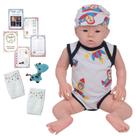 Bebe Reborn Boneco Masculino Com Pelúcia Pode Banho