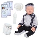 Bebê Reborn Boneco Masculino Corpo 100% Silicone + Itens