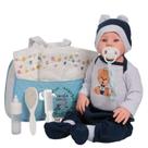 Bebê Reborn Boneco Menino 100% Silicone Bolsa Acessórios
