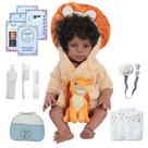 Bebê Reborn Boneco Menino Negro Com Bolsa Maternidade Itens