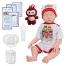 Bebê Reborn Boneco Menino Olhos Fechados Pode Molhar 43cm
