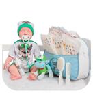 Bebê Reborn Boneco Menino Silicone Realista Bolsa Pelúcia