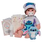 Bebê Reborn Boneco Realista Menino 46cm Com Pelúcia e Itens