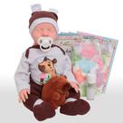 Bebê Reborn Boneco Realista Menino Capivara + Kit Itens Bebê Reborn Boneco Realista Menino Capivara + Kit Itens