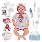 Bebê Reborn Boneco Silicone Realista Patrulha Canina Bolsa