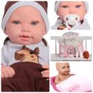 Bebê Reborn Careca com Roupa Capivara 100% Vinil + Acessório
