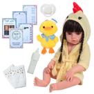 Bebê Reborn Corpo de Silicone Saída de Banho Com Pelúcia