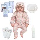 Bebê Reborn De Silicone Menina Loira Com Kit Acessórios