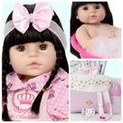 Bebê Reborn de Silicone Realista Morena 20 Itens