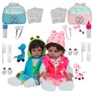 Bebê Reborn Gêmeos Negros Enxoval Completo Bolsa e Pelúcia Bebê Reborn Gêmeos Negros Enxoval Completo Bolsa e Pelúcia