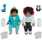 Bebê Reborn Gêmeos Realistas Pandinha Jacarezinho Negros Bebê Reborn Gêmeos Realistas Pandinha Jacarezinho Negros
