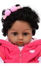 Bebe Reborn Girafinha 100% Silicone - Menina Negra 48 Cm