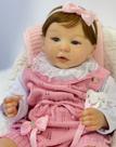 Bebê Reborn Kylin Linda e Perfeita Corpo de Pano Realista Olhos Azuis Enxoval Completo PRONTA ENTREGA
