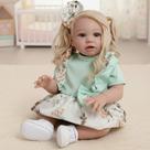Bebê Reborn Loira Boneca de Silicone Realista New Happy