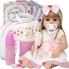 Bebe Reborn Loira Real Silicone Pode Banho Enxoval Completo