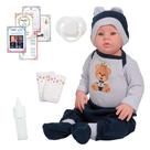 Bebê Reborn Masculino 100% Silicone Articulado + Acessórios