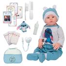 Bebê Reborn Masculino 48cm Com Bolsa Maternidade Acessórios