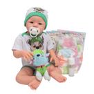 Bebê Reborn Masculino Corpo 100% Silicone + Kit Acessórios