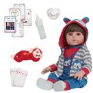Bebê Reborn Masculino Corpo de Vinil Macaquinho + Itens Bebê Reborn Masculino Corpo de Vinil Macaquinho + Itens