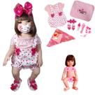 Bebê Reborn Menina 100% Silicone Enxoval Completo + Bolsa