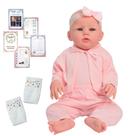 Bebê Reborn Menina Abigail Carequinha Com Pijama Rosa