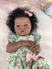 Bebe reborn menina cabelinho afro pode dar banho