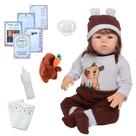 Bebê Reborn Menina com Roupinha Capivara e Fraldas Bebê Reborn Menina com Roupinha Capivara e Fraldas