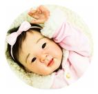 Bebe Reborn Menina Julia Fio A Fio Com Enxoval