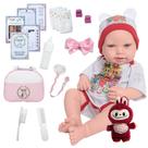 Bebê Reborn Menina Larinha 100% Silicone Bolsa Kit Itens