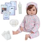 Bebe Reborn Menina Princesa 46cm Fio a Fio Com Acessórios
