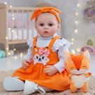 Bebe Reborn Menina Raposinha Silicone pode dar banho