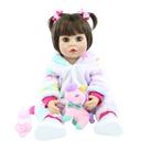 Bebê Reborn Menina Realista 100% Silicone 57cm - Unicórnio