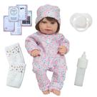 Bebê Reborn Menina Realista Fio a Fio Silicone Pode Molhar